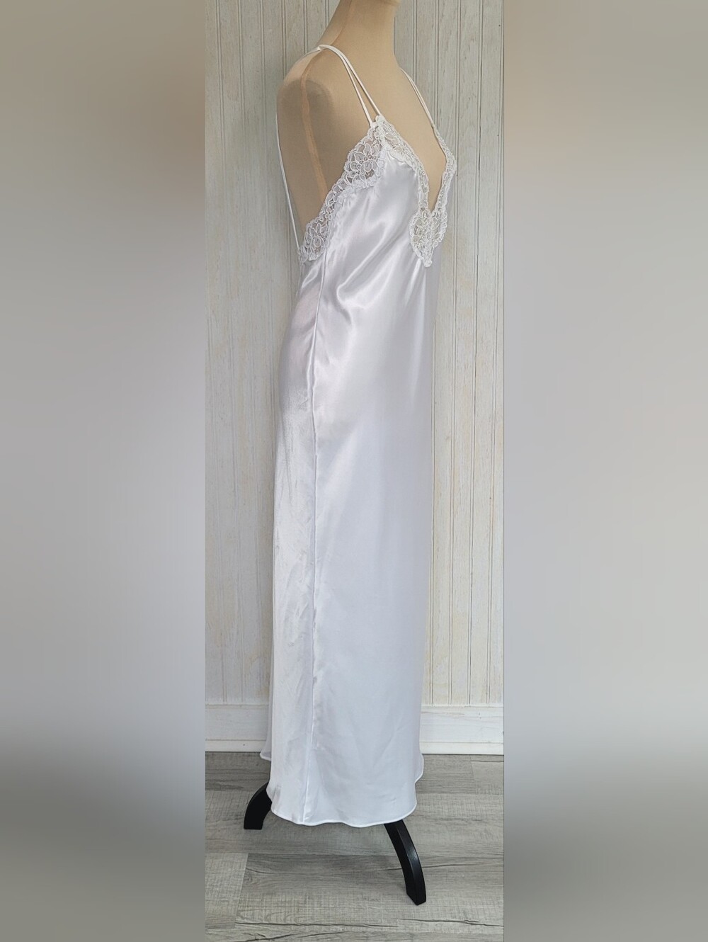 Vintage Victoria's Secret Gold Label Lace Nightgown Slip Dress White Size Small - Picture 4 of 15